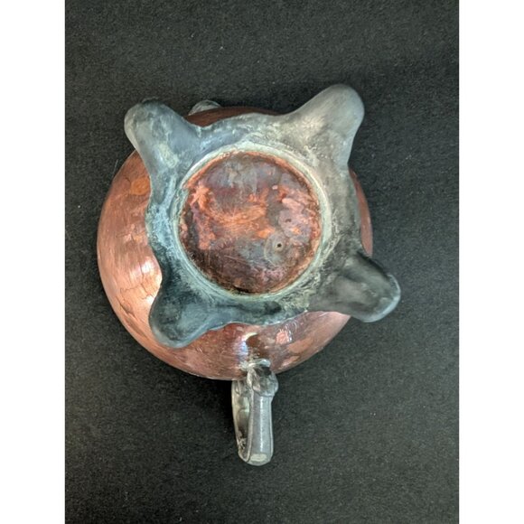 Vintage Copper & Pewter Creamer With Ornate Handle - Picture 5 of 7
